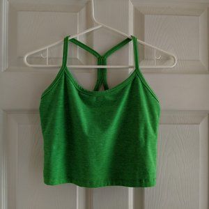 Beyond Yoga - Spacedye Slim Racerback Cropped Tank in Lime Green - Size L